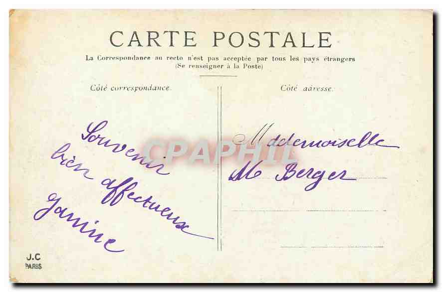 CPA Paris La Place du Palais Royal  — Rückseite