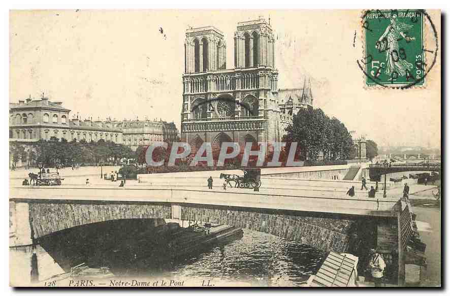 CPA Paris Notre Dame et le Pont 