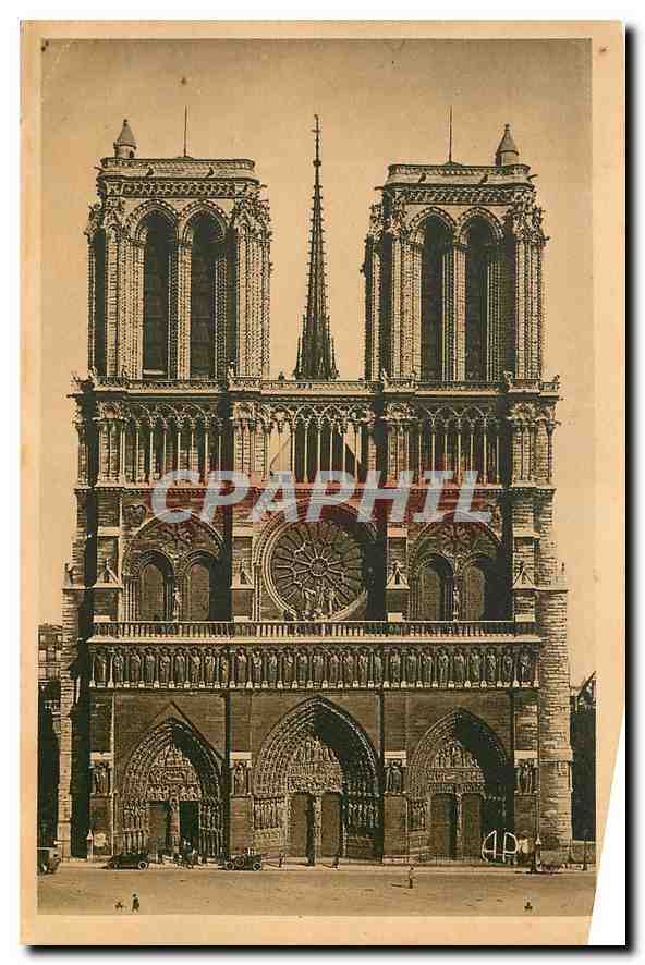 CPA Paris Notre Dame La Facade 
