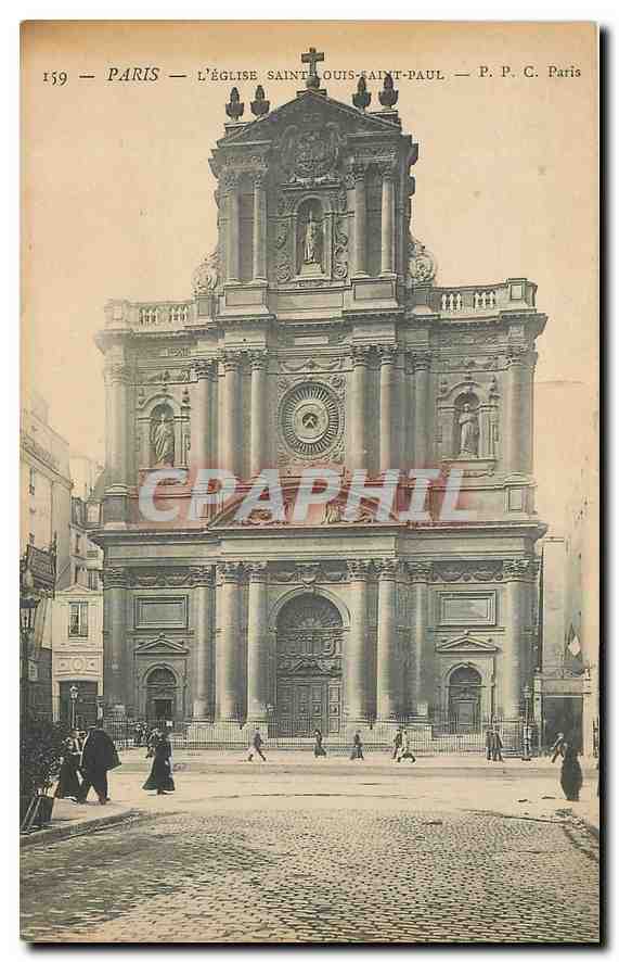 CPA Paris l'Eglise Saint Louis Saint Paul 