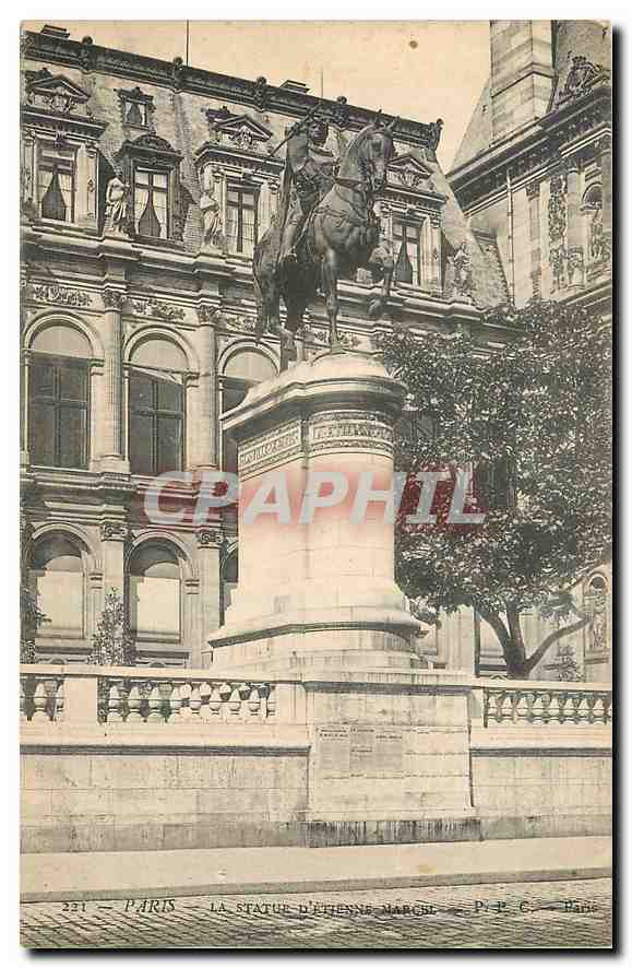 CPA Paris La Statue d'Etienne Marcel