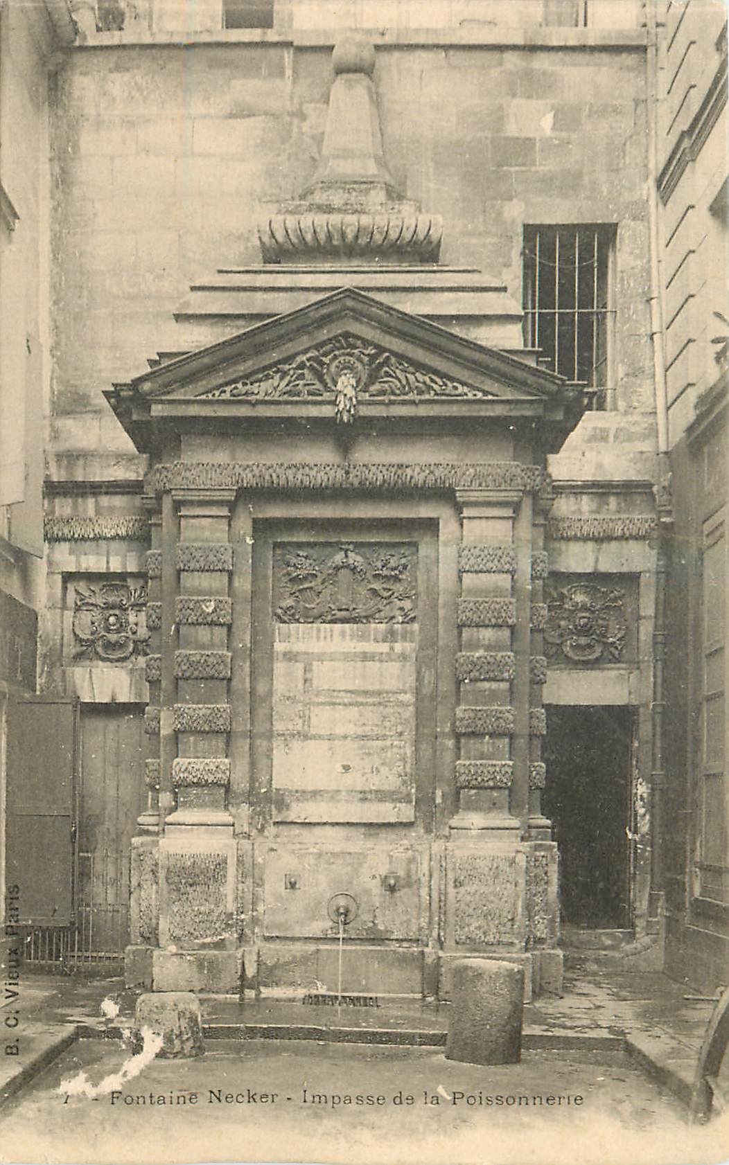 CPA Fontaine Necker Impasse de la Poissonnerie 