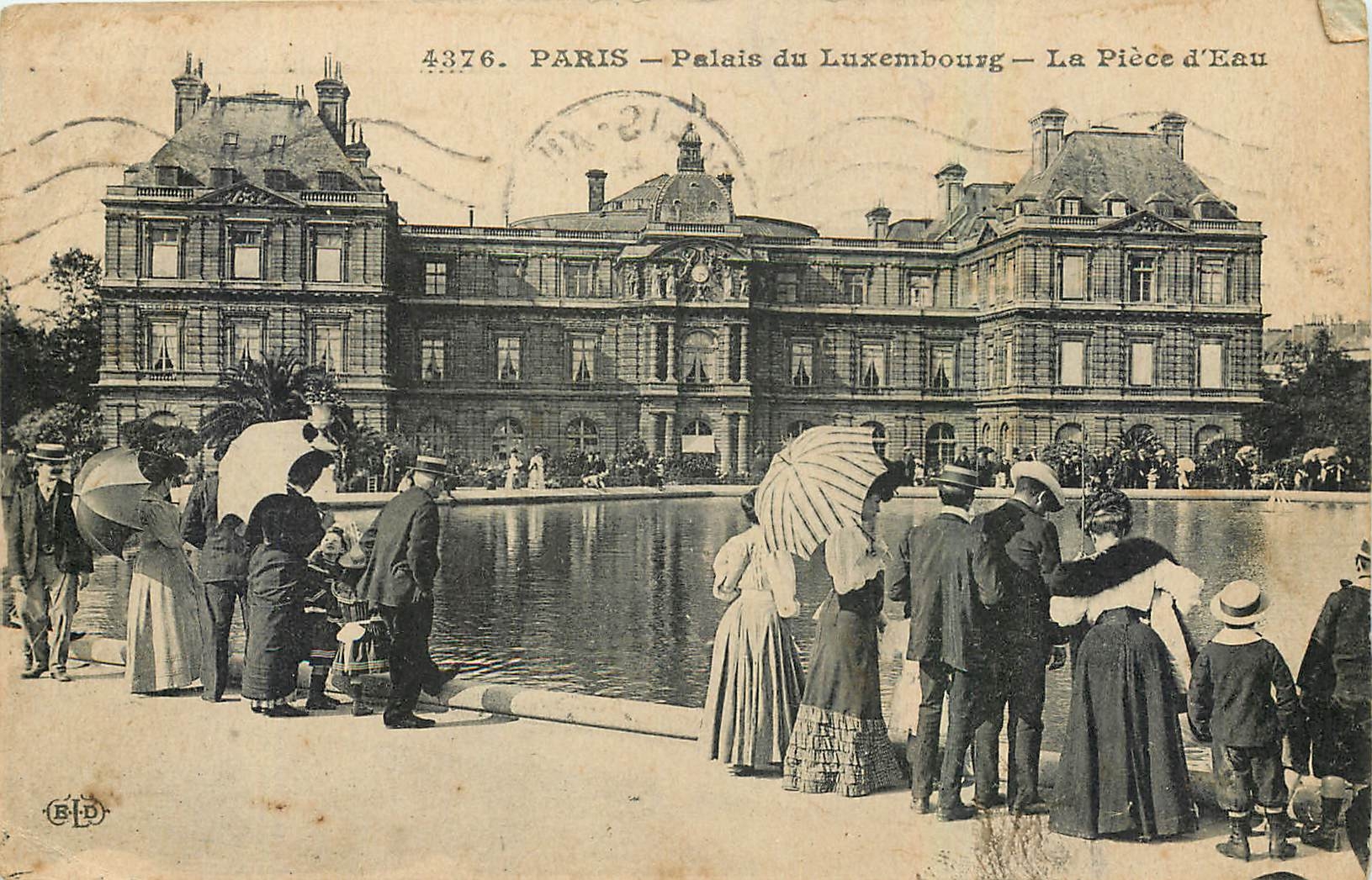 CPA Paris Palais du Luxembourg La Piece d'Eau 