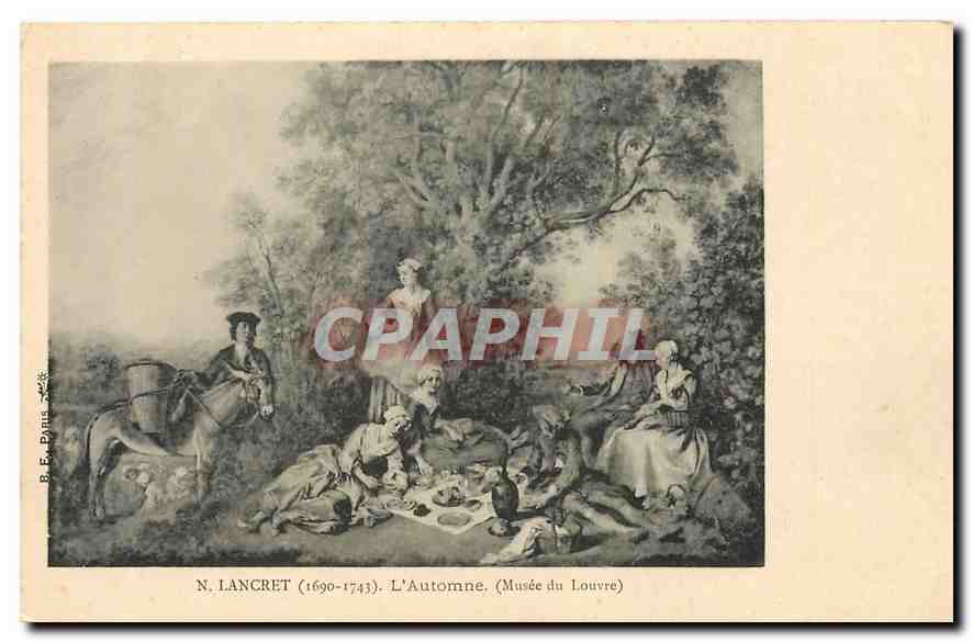 CPA N Lancret l'Automne Musee de Louvre 