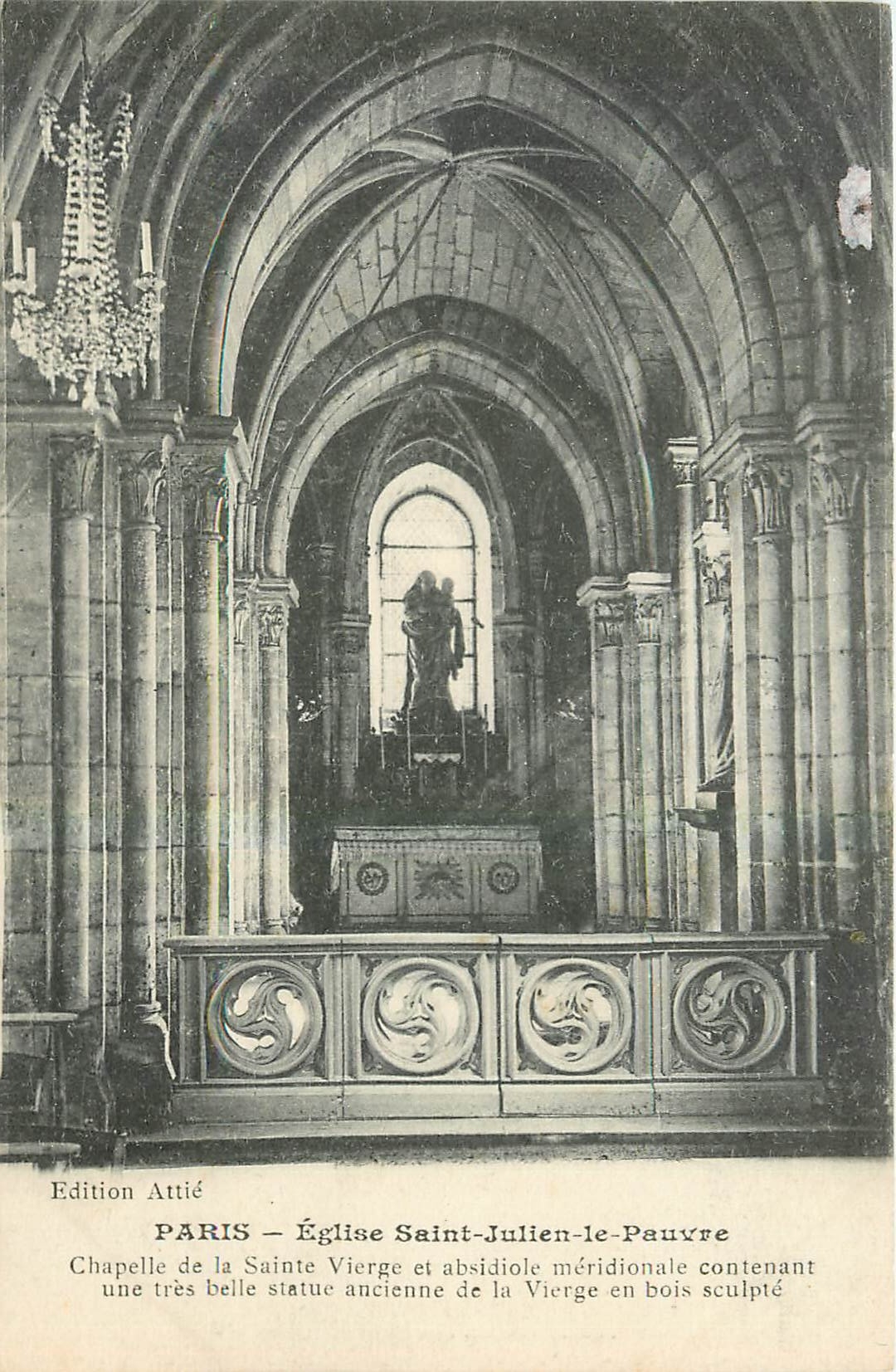CPA Paris Eglise Saint Julien le Pauvre Chapelle de la Sainte Vierge 