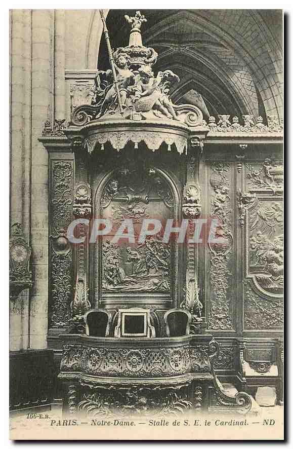 CPA Paris Notre Dame Stalle de S E de Cardinal 