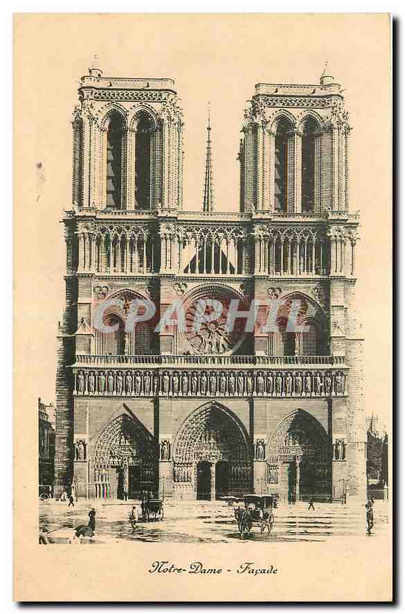 CPA Paris Notre Dame Facade 