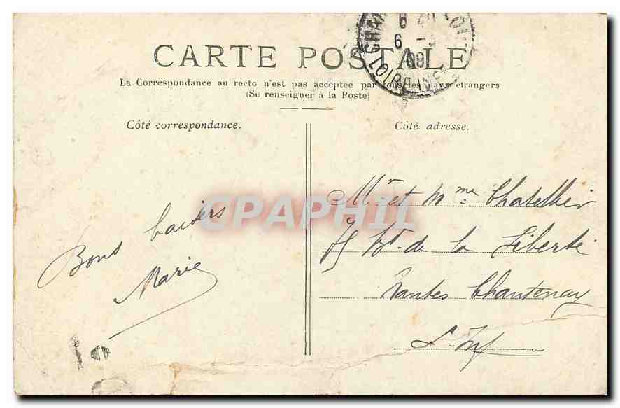 CPA Paris La Colonne Vendome  — Rückseite