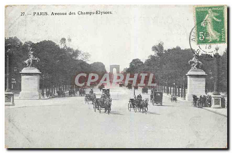 CPA Paris Avenue des Champs Elysees 