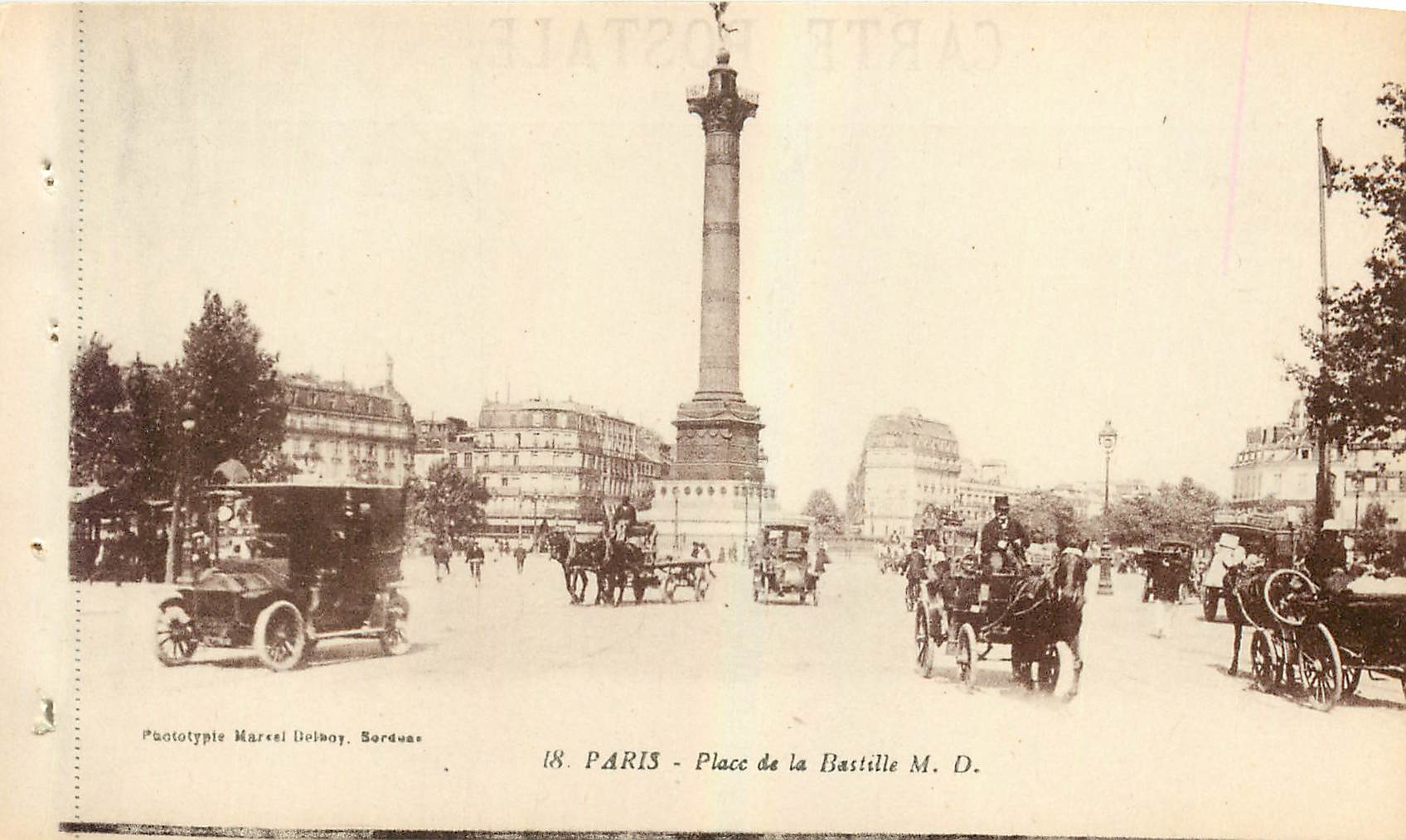CPA Paris Place de la Bastille 