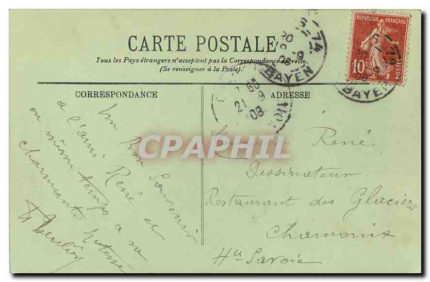 CPA Paris l'Hotel de Ville  — Rückseite
