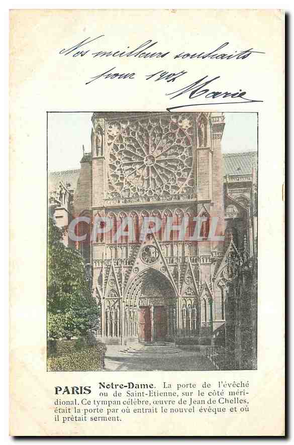 CPA Paris Notre Dame La porte de l'eveche ou de Saint Etienne 