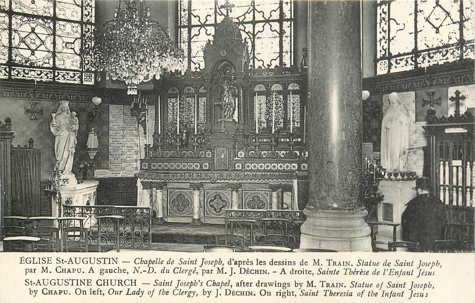 CPA Eglise St Augustin Chapelle de Saint Joseph 