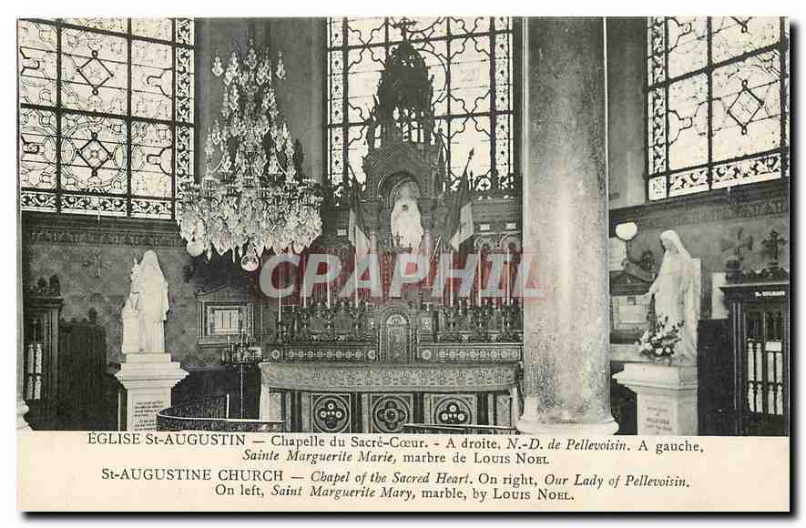 CPA Eglise St Augustin Chapelle du Scare Coeur 