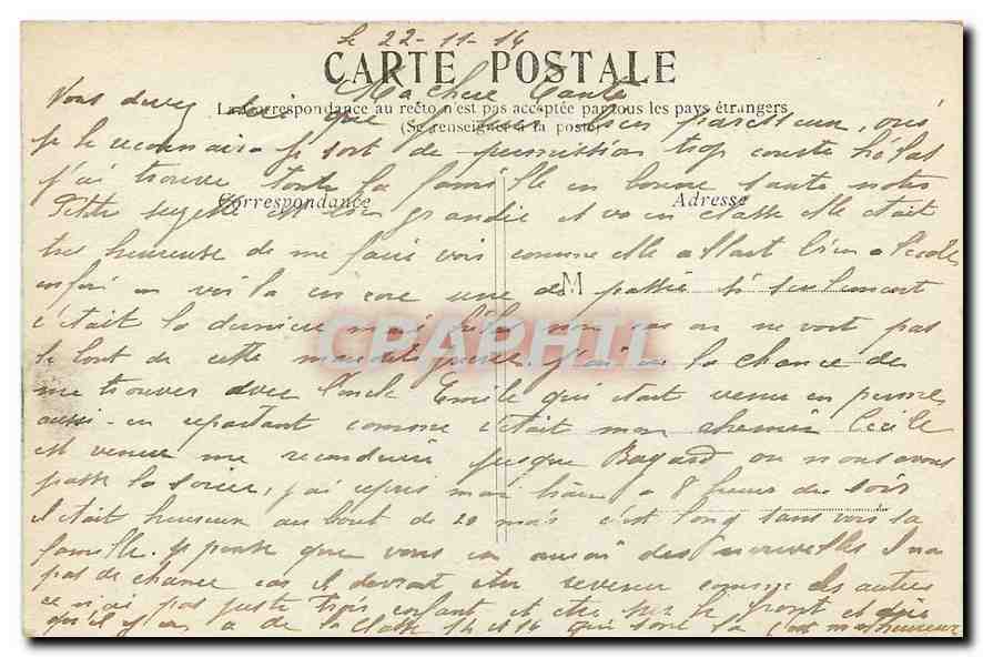 CPA Paris L'Arc de Triomphe du Carrousel  — Rückseite