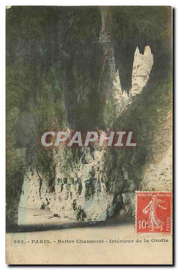CPA Paris Buttes Chaumont Interieur de la Grotte 