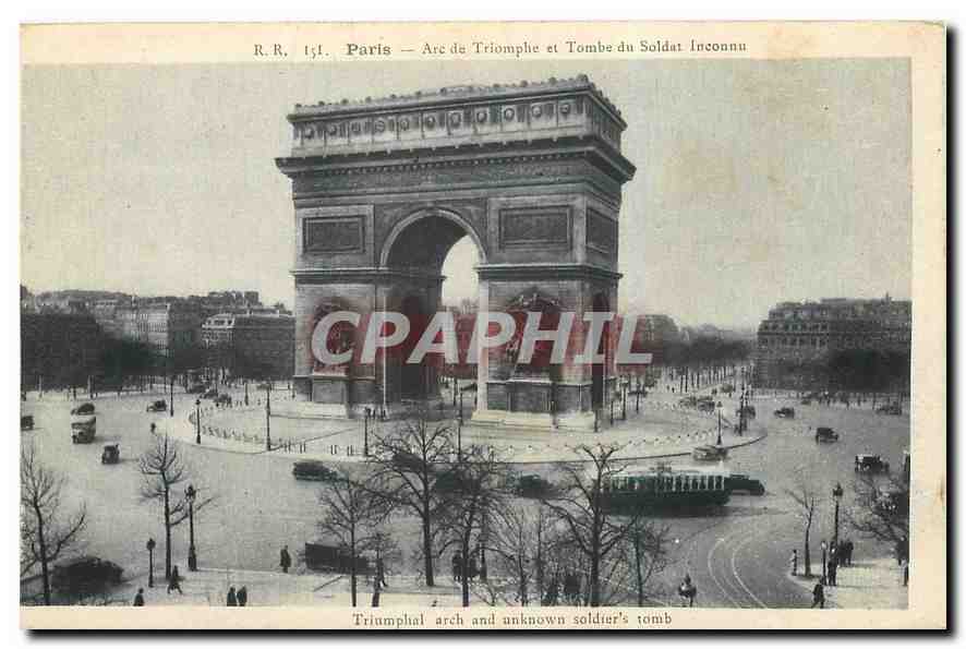 CPA Paris Arc de Triomphe et Tombeau du Soldat Inconnu 