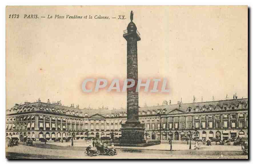 CPA Paris La Place Vendome et la Colonne 