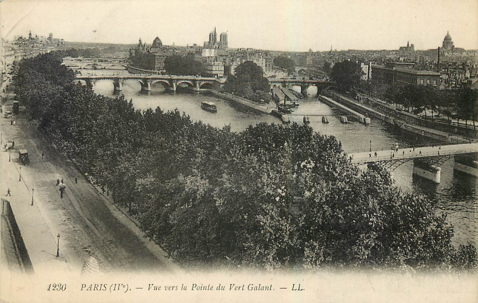 CPA Paris Vue vers la Pointe du Vert Galant 