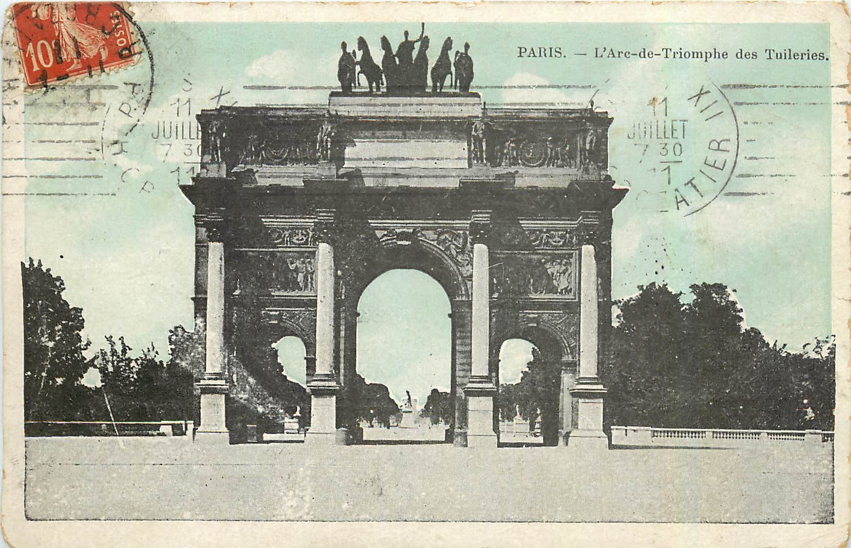 CPA Paris l'Arc de Triomphe des Tuileries 
