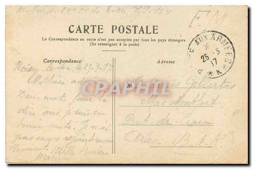 CPA Paris La Place de la Republique  — Verso