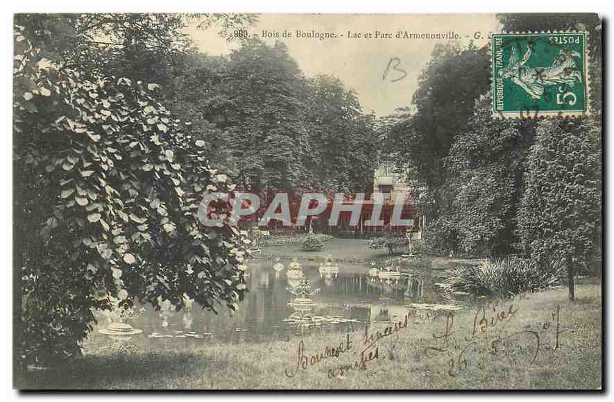CPA Bois de Boulogne Lac et Parc d'Armenonville 