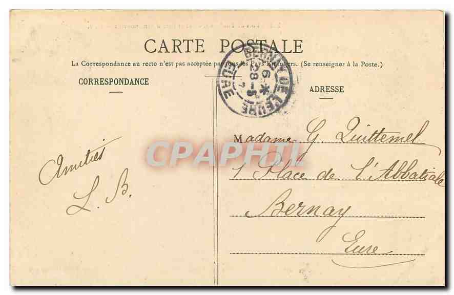 CPA Bois de Boulogne Lac et Parc d'Armenonville  — Verso