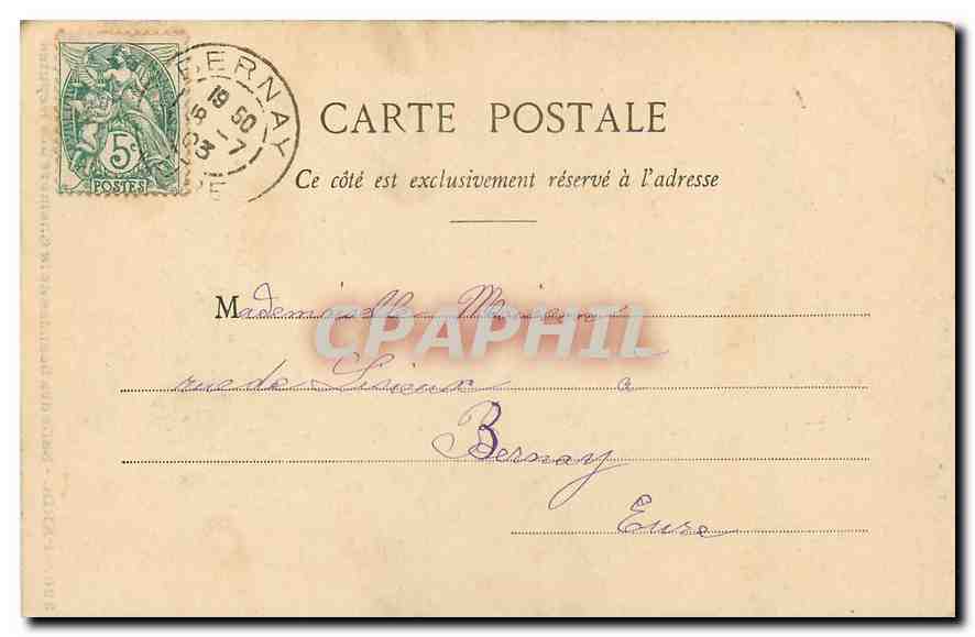 CPA Paris Salle des Seances de la Chambre des Deputes  — Rückseite
