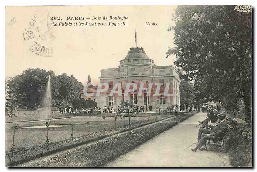 CPA Paris Bois de Boulogne Le Palais et les Jardins de Bagatelle 