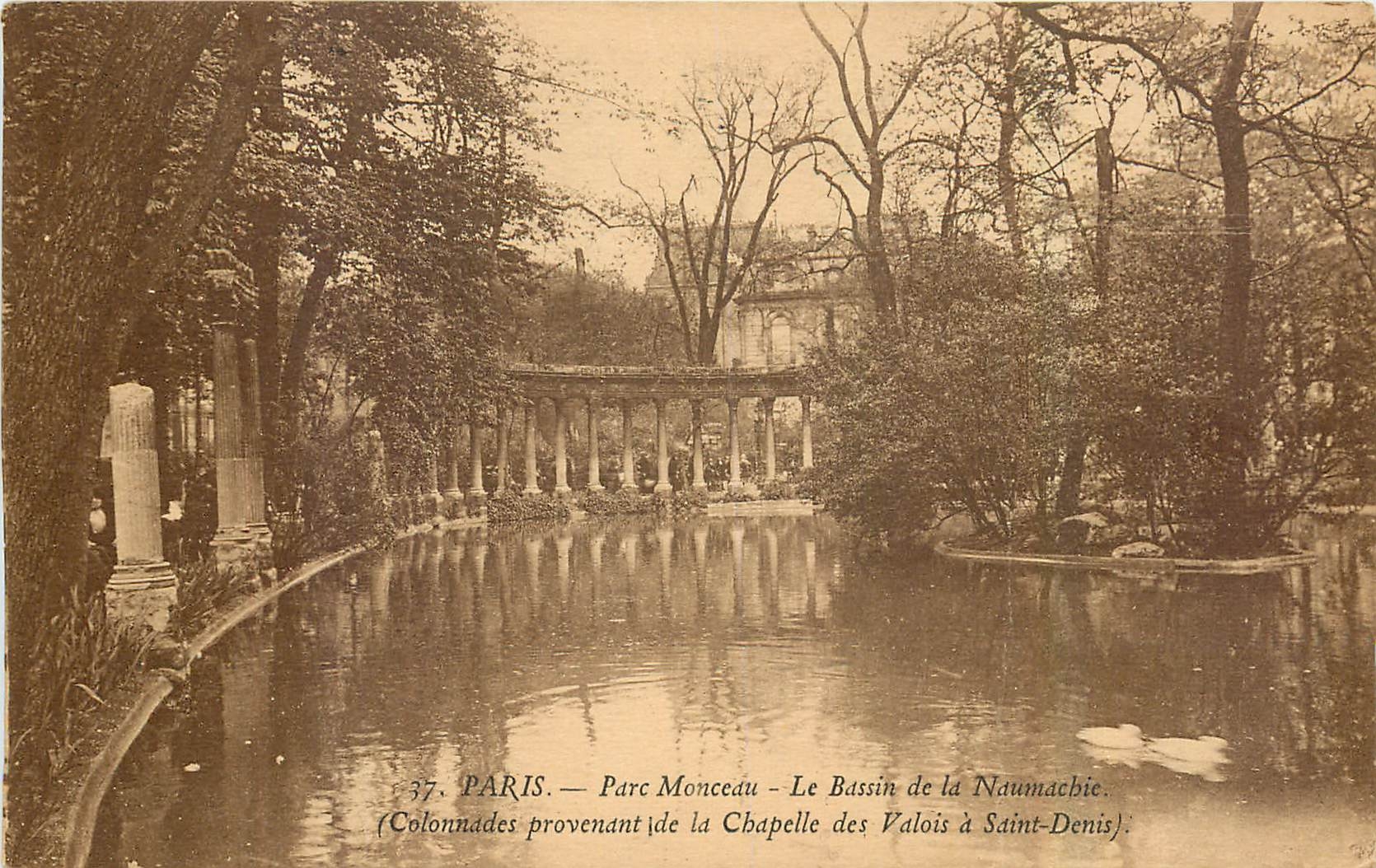 CPA Paris Parc Monceau Le Bassin de la Naumachie 
