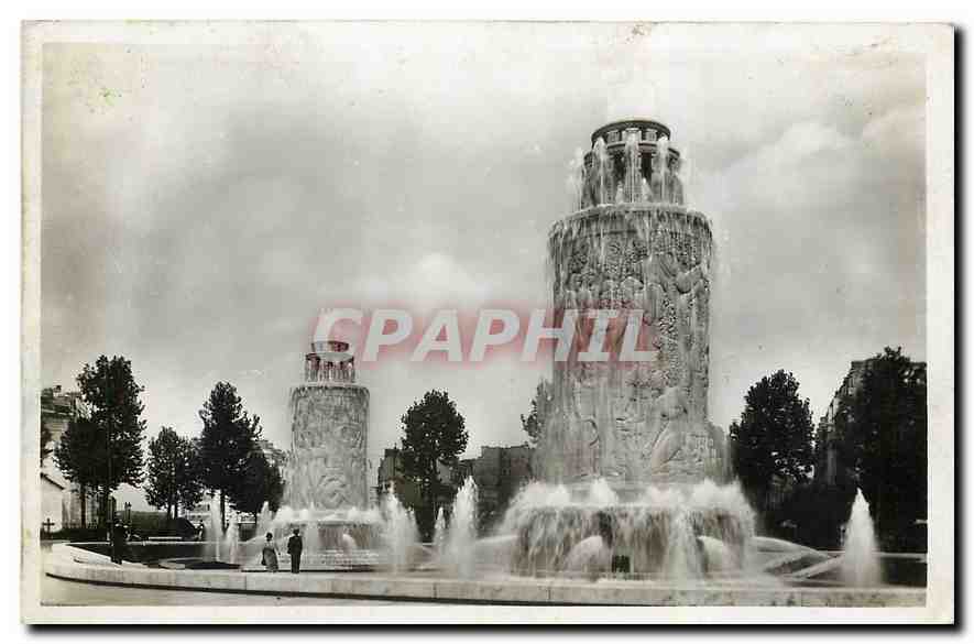 CPA Paris Porte de Saint Cloud Les Fontaines Lumineuses 