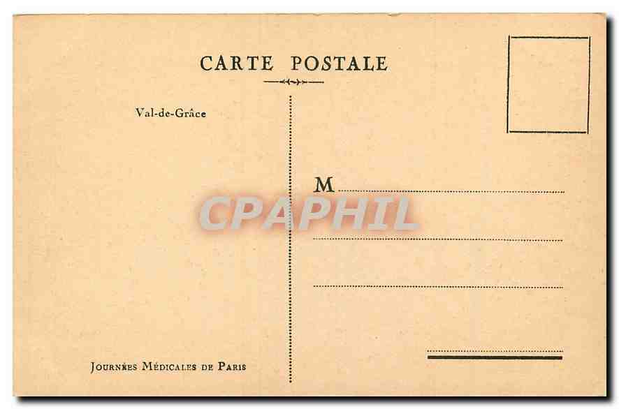CPA Paris Val de Grace  — Rückseite