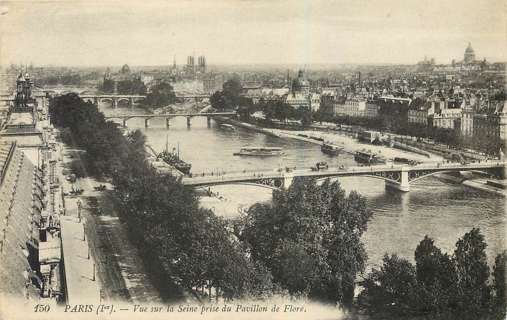 CPA Paris Vue sur la Seine prise du Pavillon de Flore 