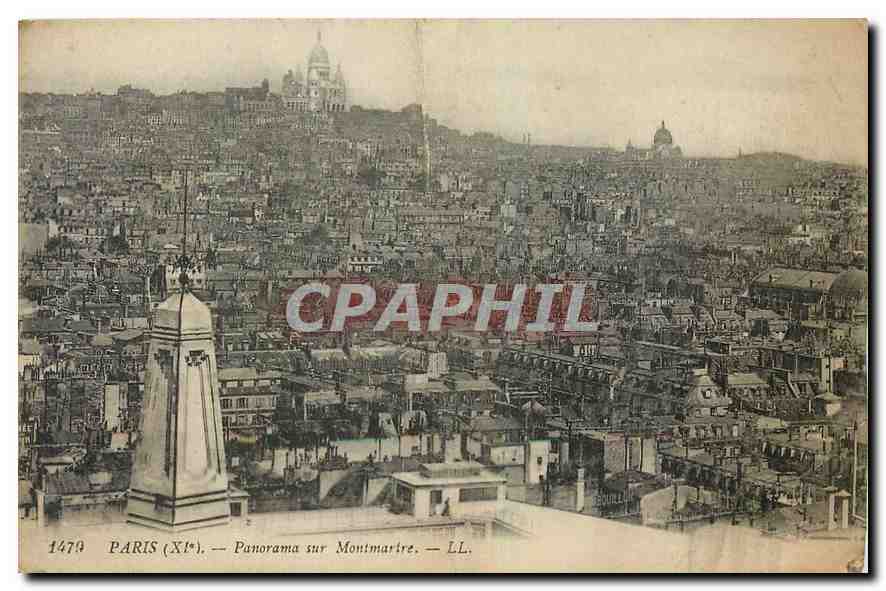 CPA Paris Panorama sur Montmartre 