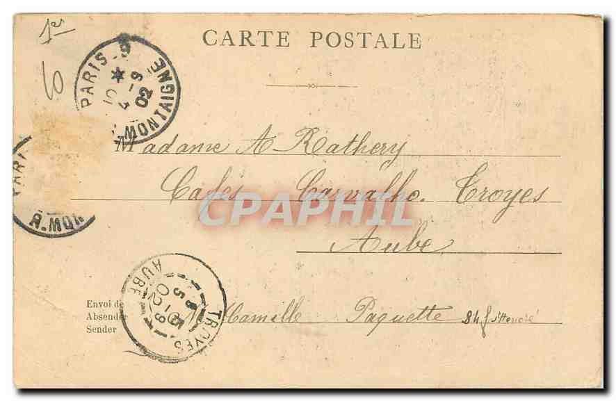 CPA Paris Le Palais de Justice  — Rückseite