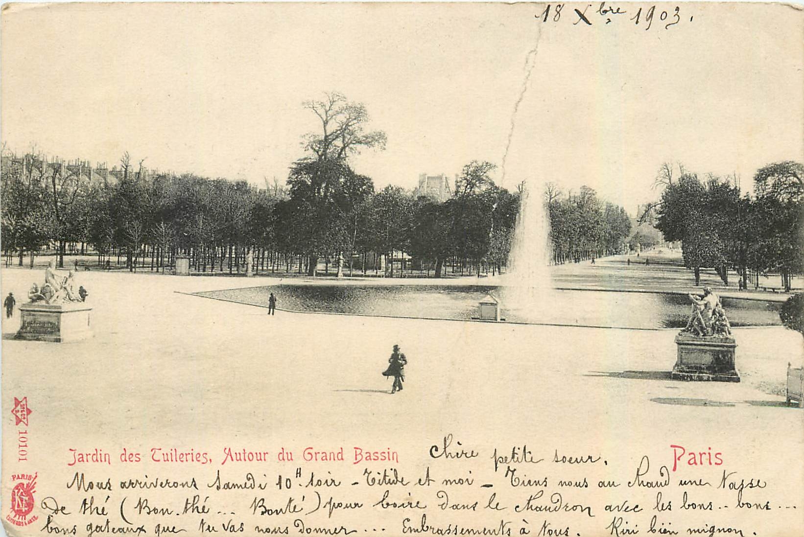 CPA Jardin des Tuileries Autour du Grand Bassin 