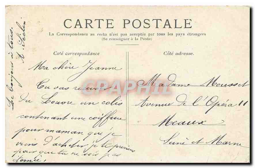 CPA Paris La Conciergerie  — Rückseite