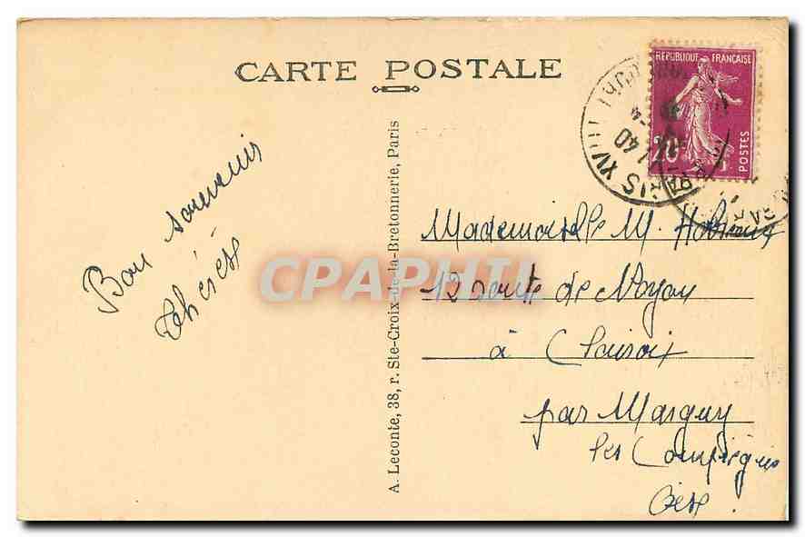 CPA Paris Notre Dame et le Parvis  — Rückseite