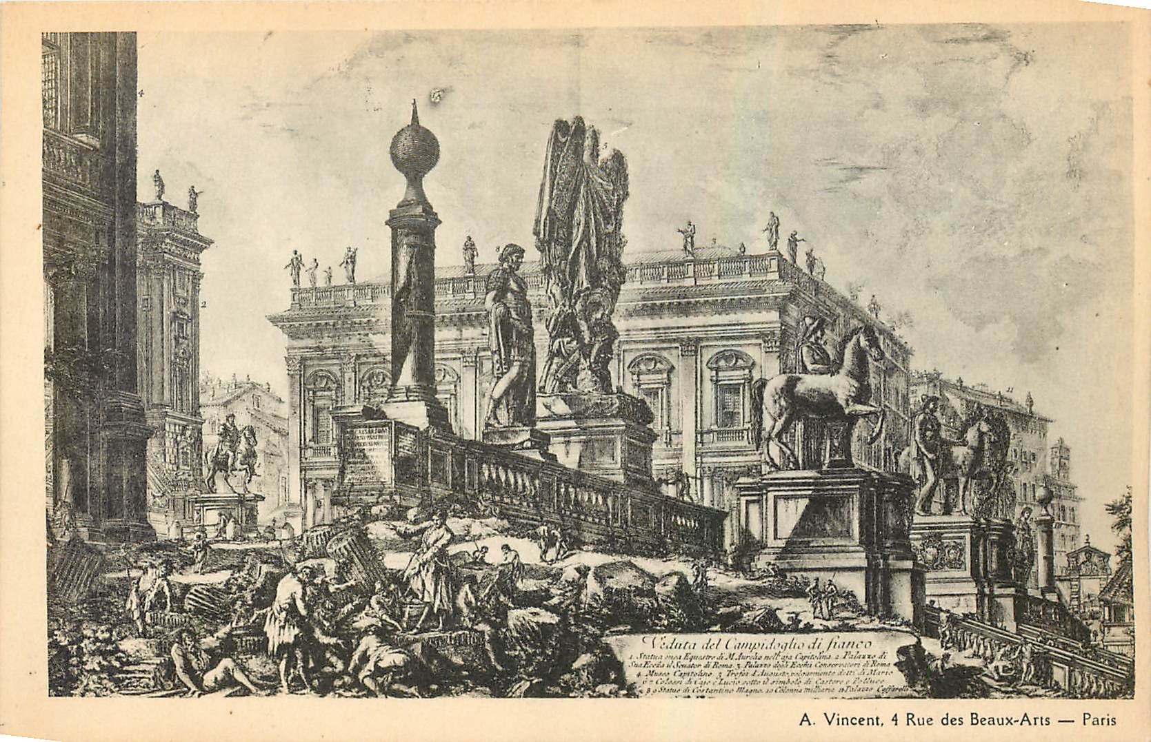 CPA A Vincent 4 Rue des Beaux Arts Paris 
