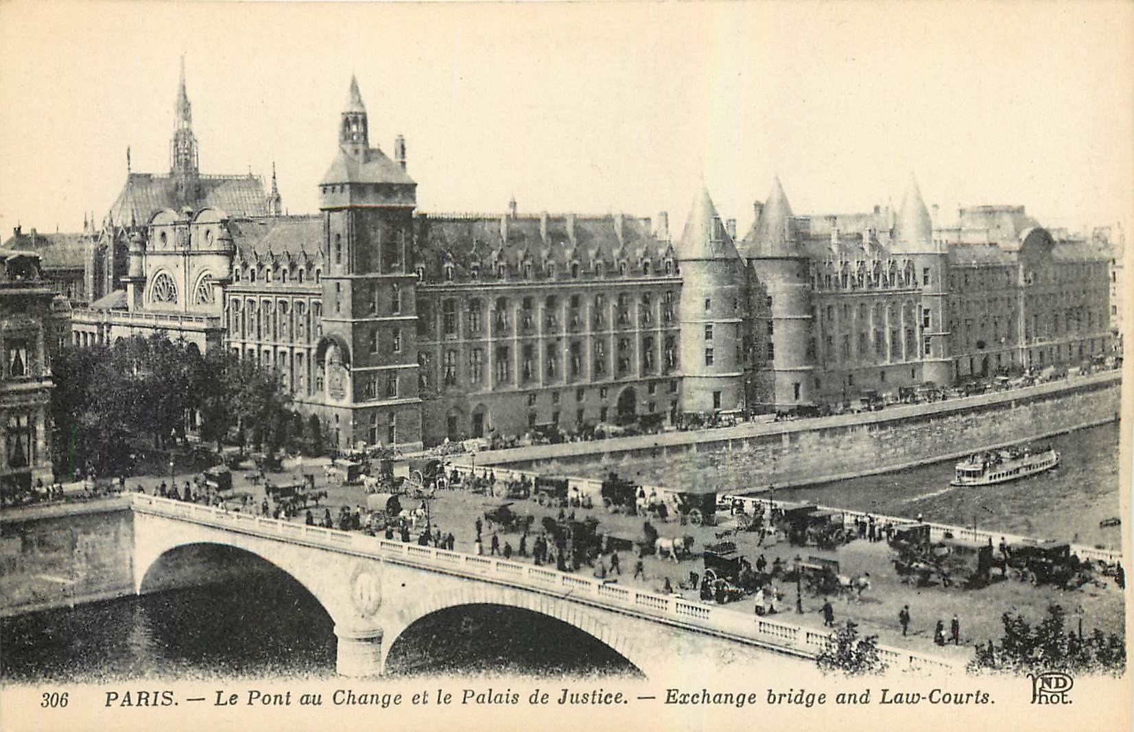 CPA Paris Le Pont au Change et le Palais de Justice 