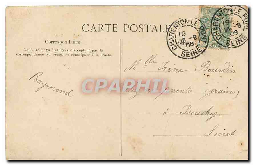 CPA De Paris Je vous envoie ces Fleurs  — Rückseite