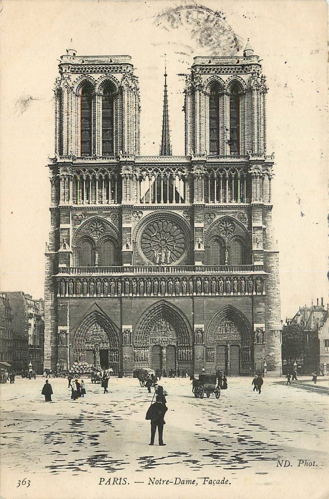 CPA Paris Notre Dame Facade 