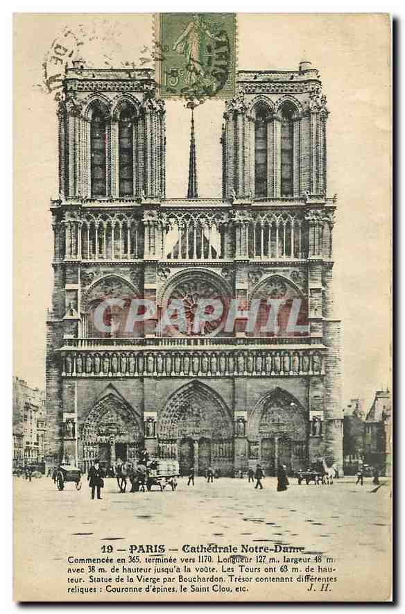 CPA Paris Cathedrale Notre Dame 