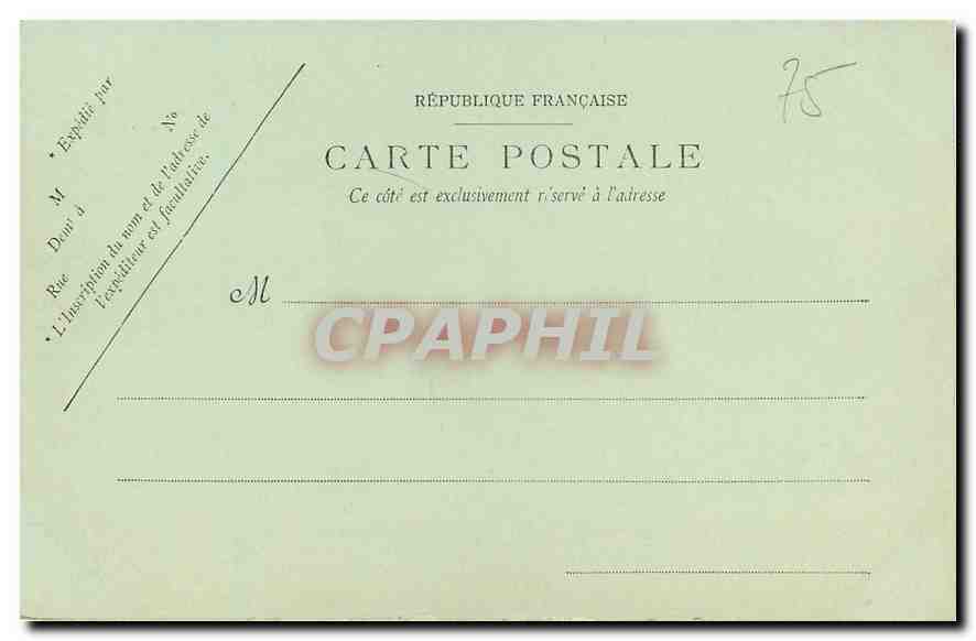 CPA Paris Notre Dame Porte laterale  — Rückseite