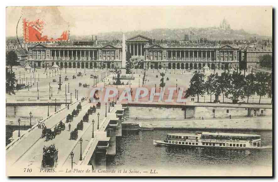 CPA Paris La Place de la Concorde et la Seine 
