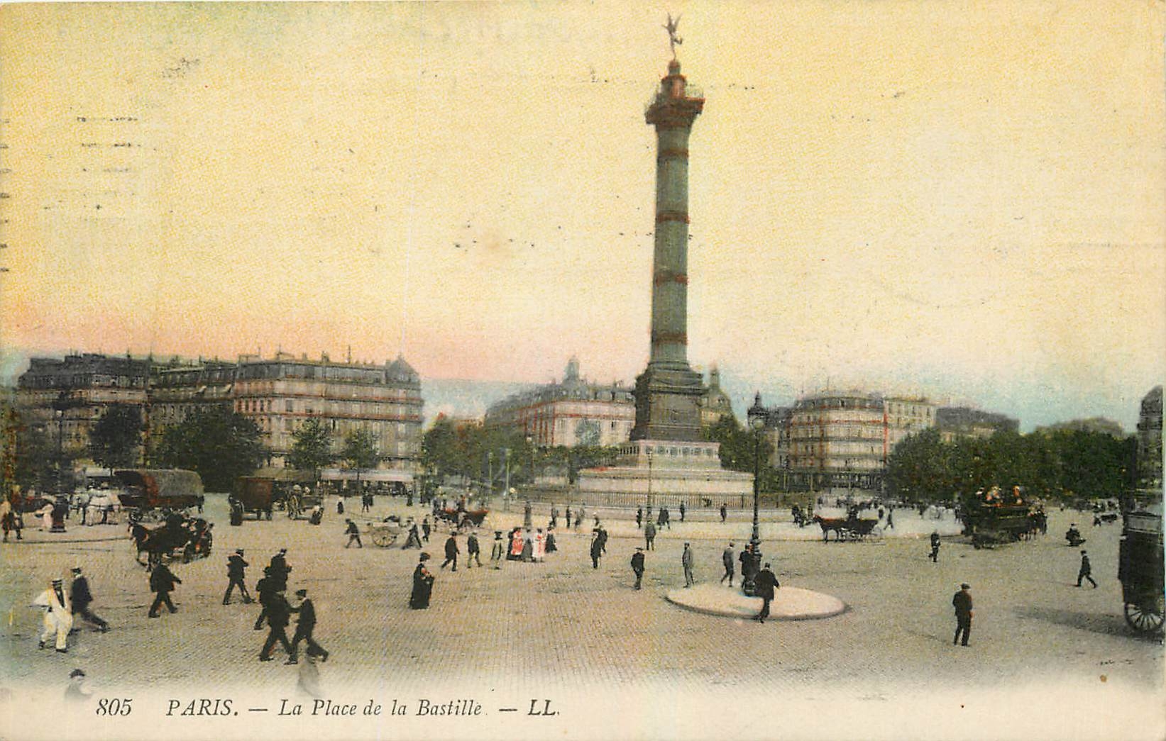 CPA Paris La Place de la Bastille 
