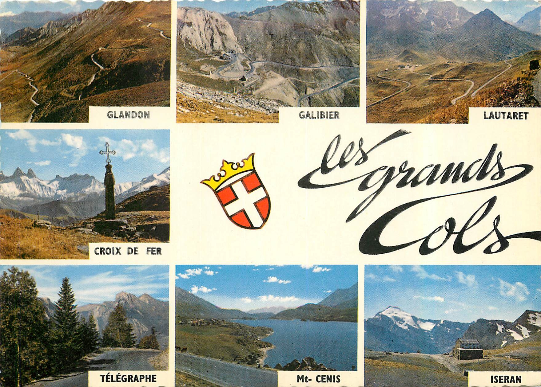 CPM Dans les Alpes G I M Sur la route des Grands Cols Glandon Galibier Lautaret Croix de Fer Telegra