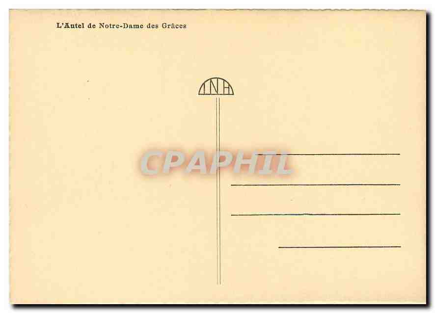 CPM L'Autel de Notre Dame des Graces Notre Dame de Laghet — Rückseite