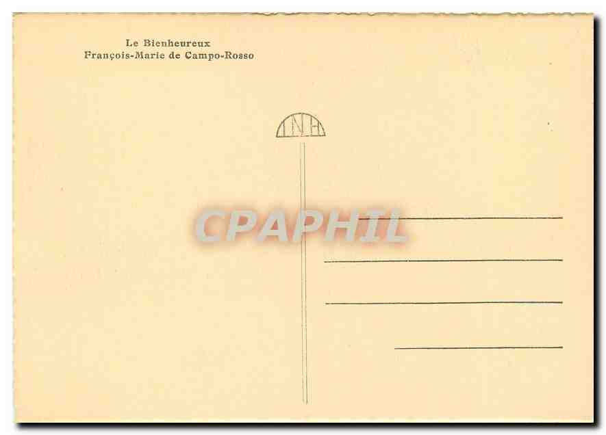 CPM Le Bienheureux Francois Marie de Campo Rosso Notre Dame de Laghet — Verso