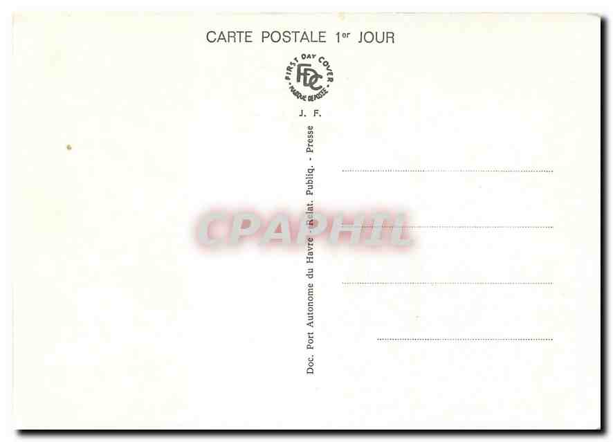 CARTE MAXIMUM Le Havre Le Port Autonome La grande ecluse Francois I  — Rückseite